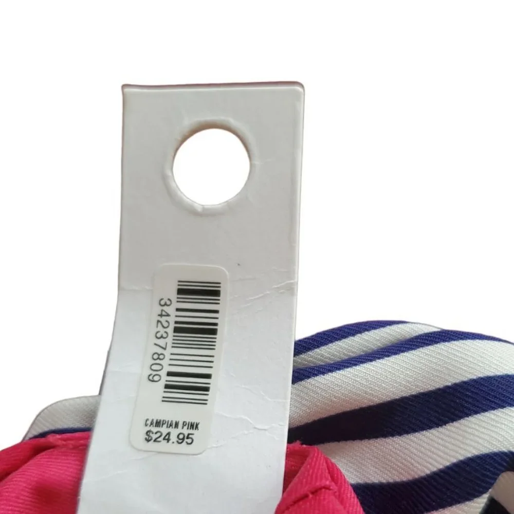 Ann Taylor Loft Striped & Solid Scrunchie Set | NWT | Navy Blue White Fuchsia - Picture 5 of 5